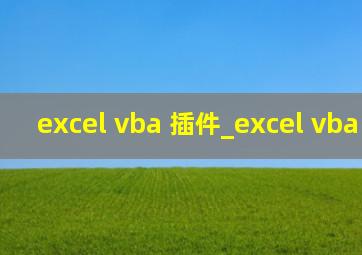 excel vba 插件_excel vba array
